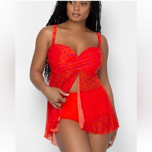 Smart & Sexy Women's Twist Bandeau Tankini Top S4.